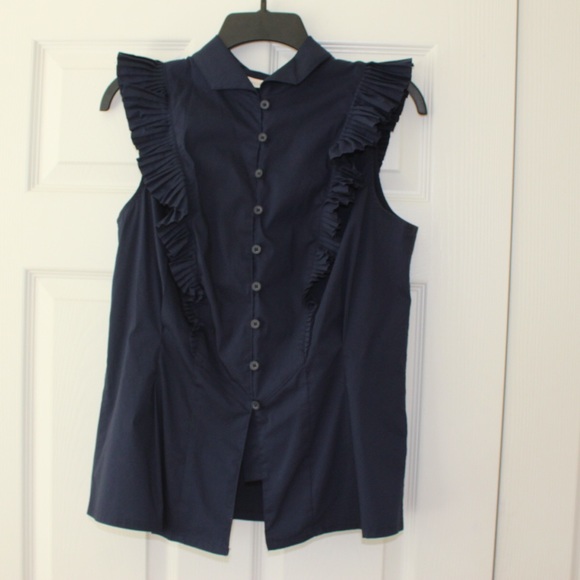 Eva Mendes Collection Kaitlin Pleated Poplin Shirt - Picture 4 of 8